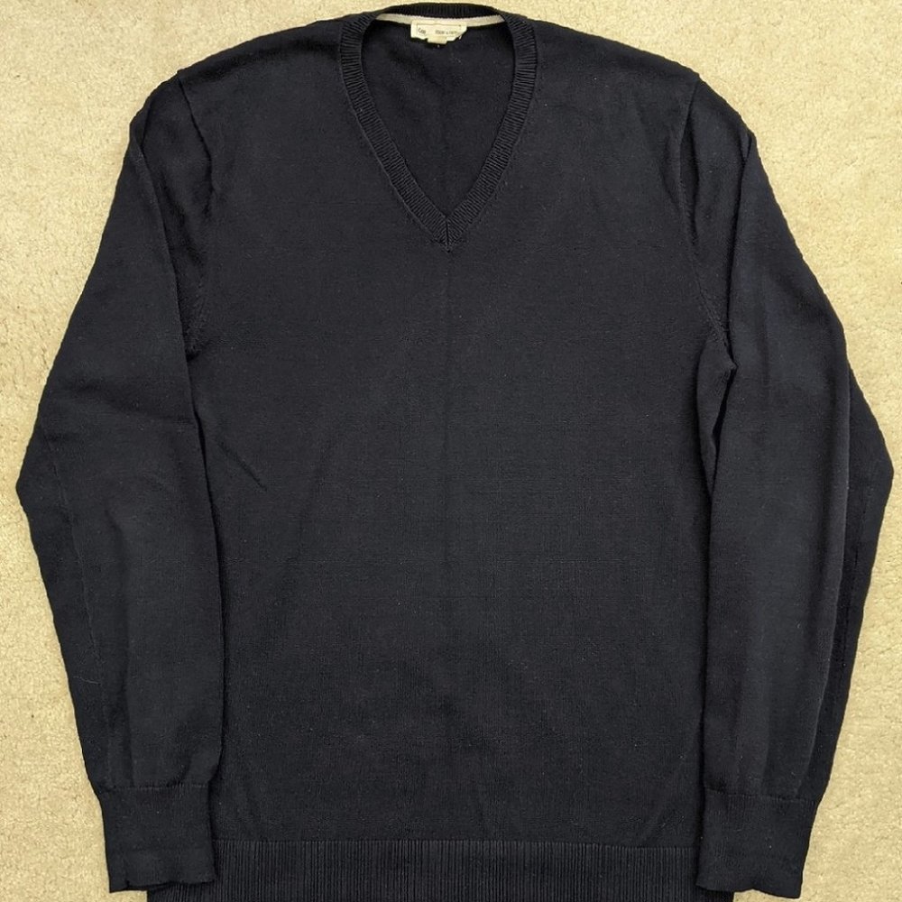 GAP blue cotton v-neck sweater